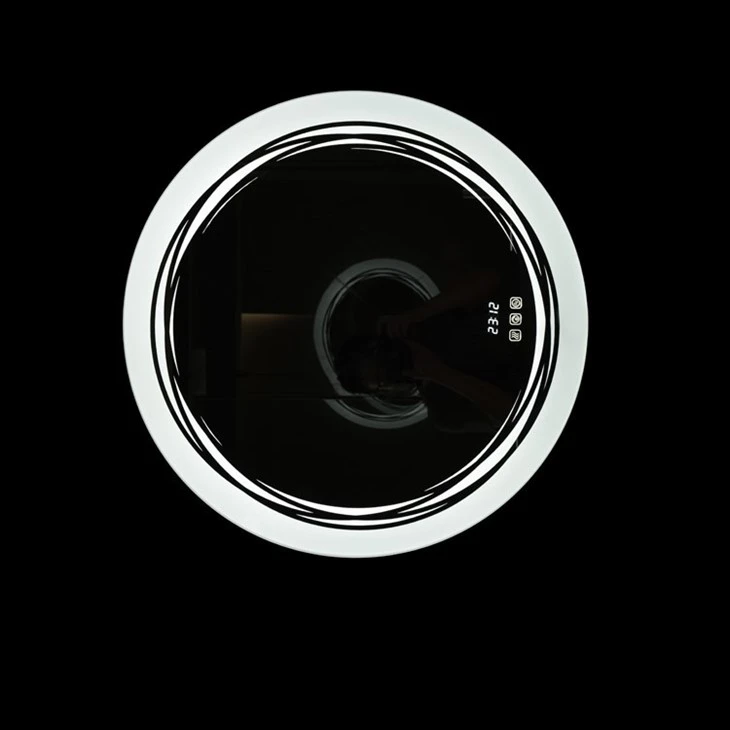 Backlit Circle Wall Mounted Bathroom Mirror